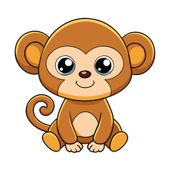 Monkey cartoon illustration