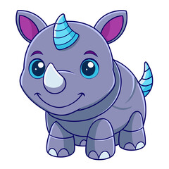 Rhino cartoon illustration