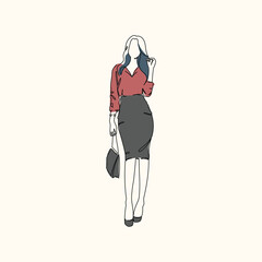 Fashion Line Art Illustration