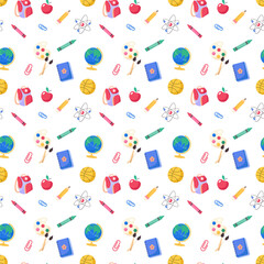 seamless pattern for back to school season, seamless pattern for school season