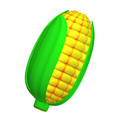 3d cute corn cartoon