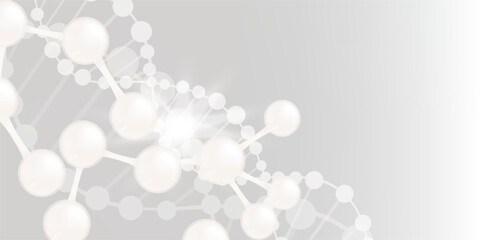 Hyaluronic acid and Niacinamide hair and skin solutions ad, white collagen serum drop with cosmetic advertising background ready to use, illustration vector.