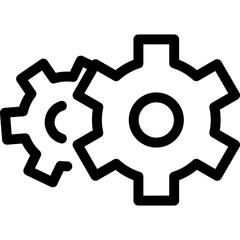 Gear, Cog Wheel, Engine Circle Icon