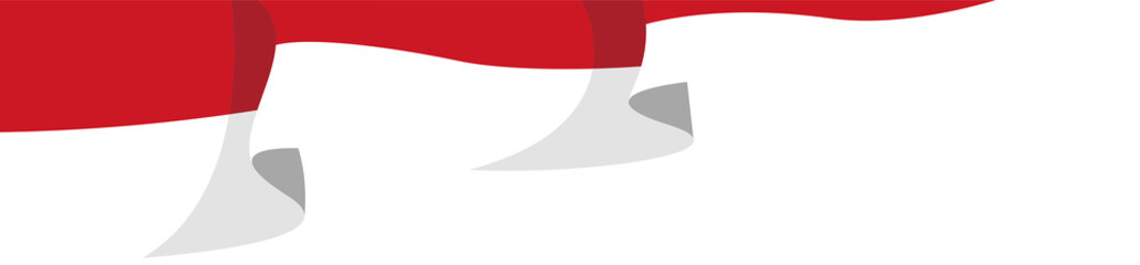 Waving Flag Illustration of Indonesian Independence
