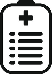 Fototapeta premium Simple icon representing a medical report, useful for websites and apps related to healthcare and medical records