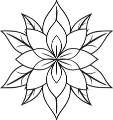 Minimalist Floral Vector Art: Elegant Adult Coloring Book Designs