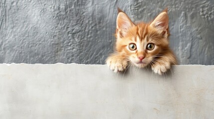 Adding a message to a blank poster with a kitten hanging over it