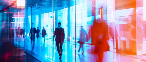 ITワーカーがオフィスで働く抽象的なイメージ