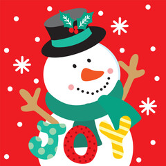 Christmas Design For Card,Bag with Snowman .cdr