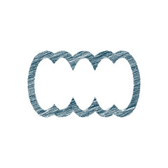 Green scribble line border for chalked and frames. Marker freehand drawing. Doodle rough texture effect Grunge stamp. Pencil, marker stroke line paint. Vector illustration art.