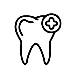 tooth icon on white