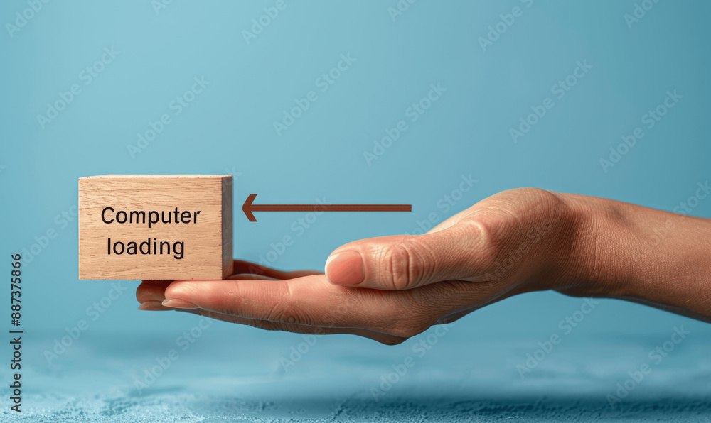 Poster updating technology progress bar from 2024 to 2025 on screen happy new year planning and goal settin
