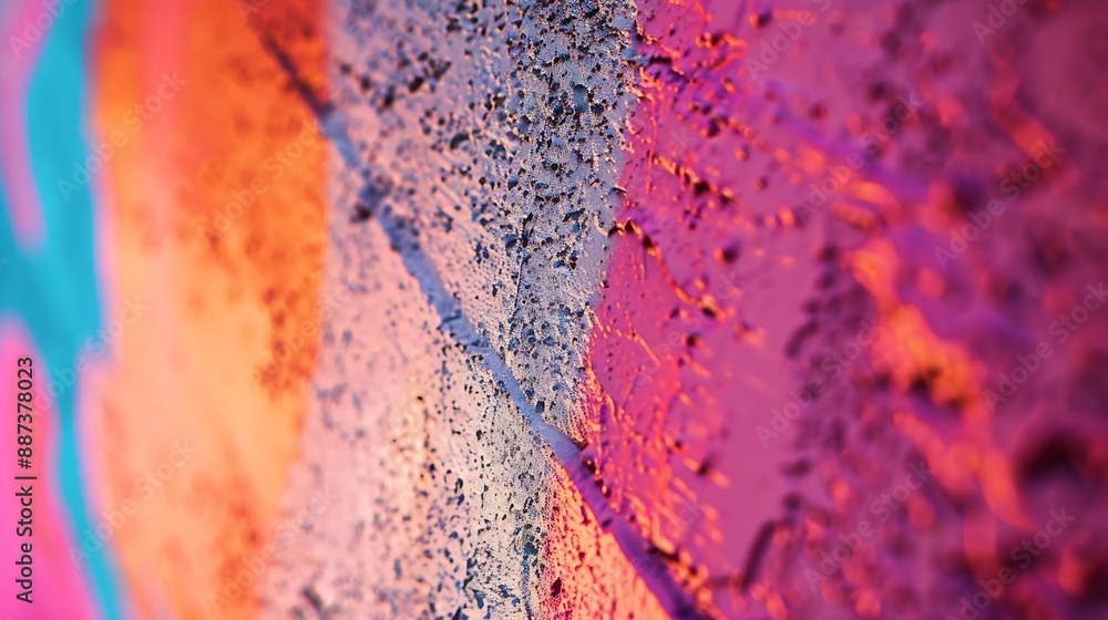 Poster closeup of colorful urban wall texture modern pattern for wallpaper or mockup presentation design cr
