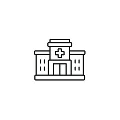 Hospital icon vector. EPS 10 editable vector