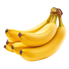 Yellow Bananas fruit fresh organic healthy lifestyle raw food diet element cut out isolated white background