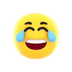 Fototapeta premium Laughing Character Emoji