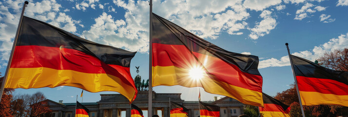 German Unity Day. the flag of Germany. a holiday in Germany