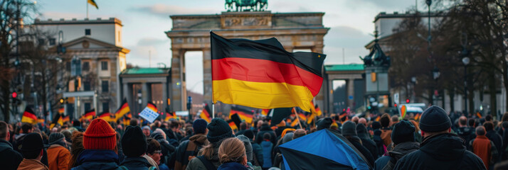 German Unity Day. the flag of Germany. a holiday in Germany