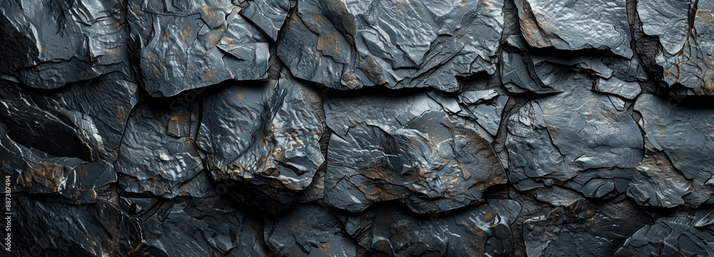Poster dark stone black abstract background with rough texture and high detail for web banner design