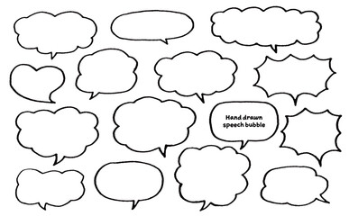 手描き感たっぷりの吹き出し素材