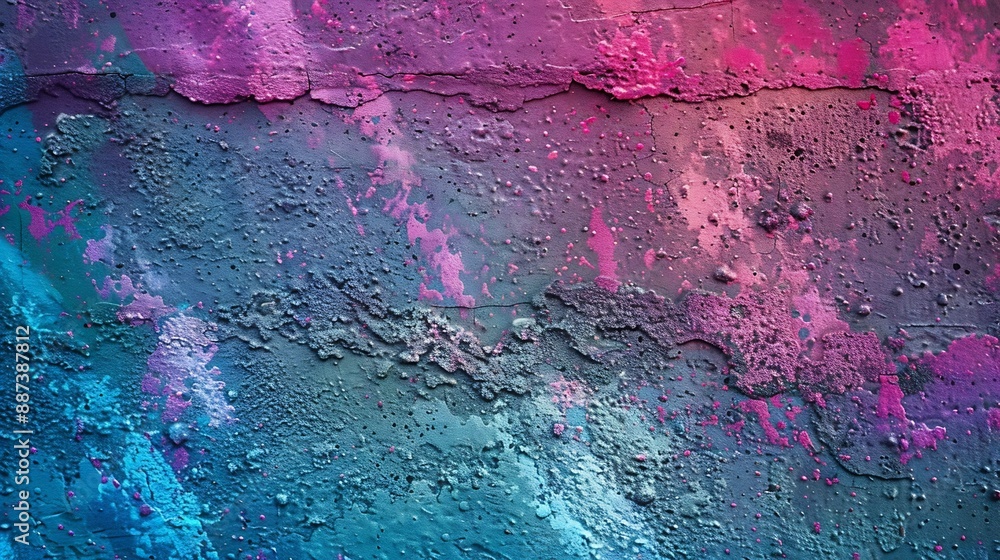 Poster closeup of colorful urban wall texture modern pattern for wallpaper or mockup presentation design cr