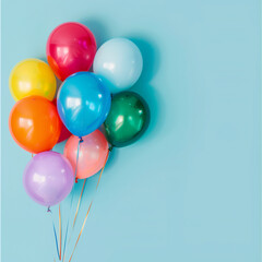A bunch of colorful balloons, including red and yellow, floats for a festive celebration