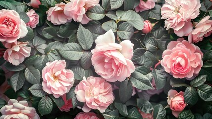 Obraz premium Vintage pink rose flowers backdrop
