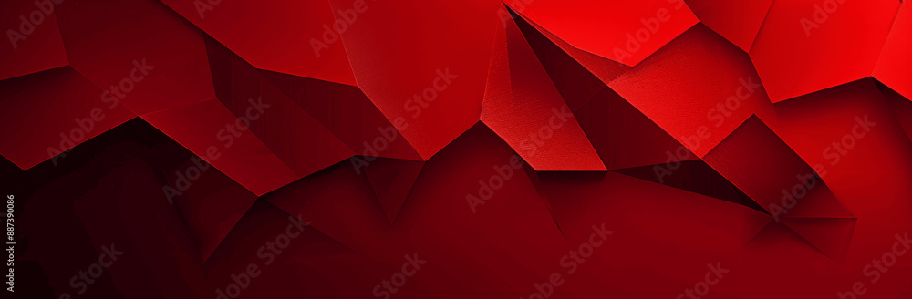Aufkleber red abstract background geometric 3d shapes elegant shadows dark gradient minimal presentation desig