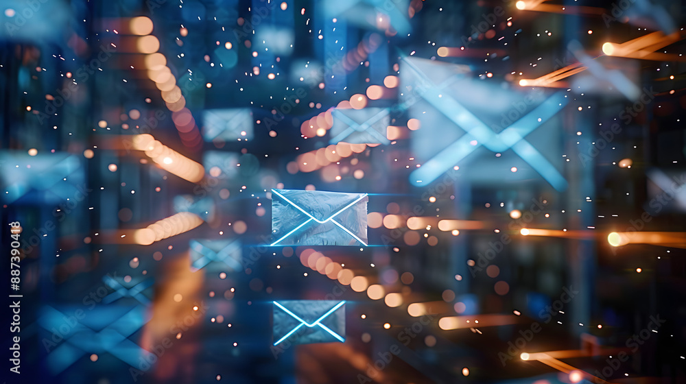 Poster unknown emails screenshots or visual representations of email inboxes flooded with unknown or suspic