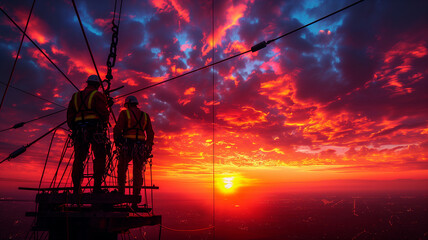 Fototapeta premium sunset in the mountains