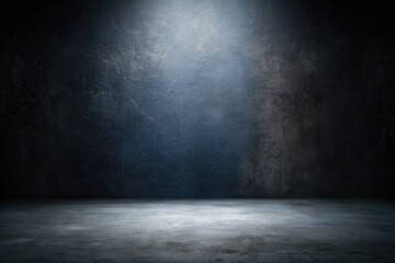 Rich black dark empty background texture with subtle gradient and gentle shadows, providing a dramatic and mysterious setting for creative designs and compositions.