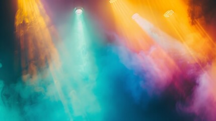 Abstract texture background for design Stage light and smoke on stage lighting and spotlights : Generative AI