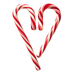 Candy Canes Heart Shape.