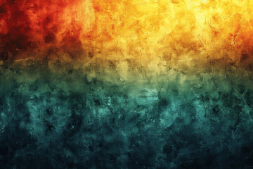 Obraz premium Gradient Orange Yellow Green Vintage Background with Grainy Texture Flat Lay