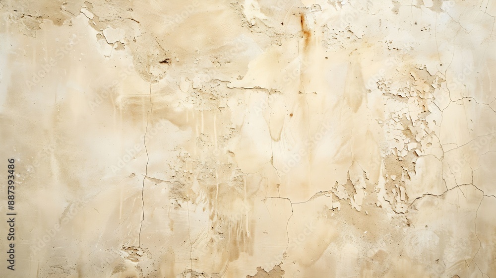 Poster close up retro plain cream color cement wall background texture for show or advertise or promote pro
