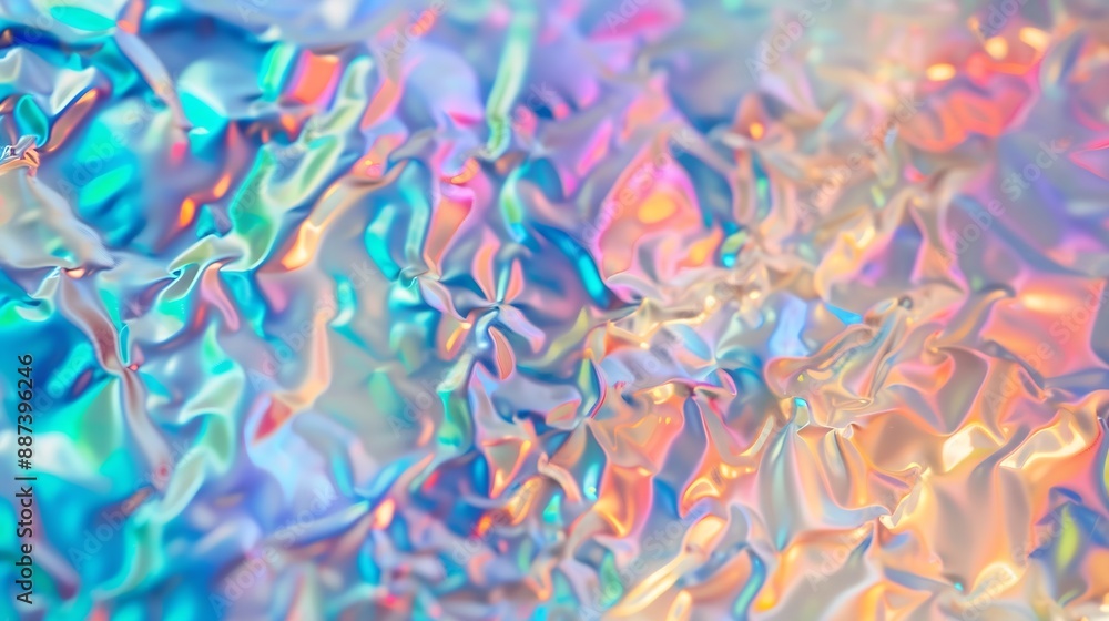 Leinwandbilder iridescent background holographic abstract soft pastel colors backdrop holographic foil backdrop tre