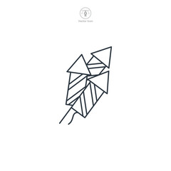 rocket fireworks icon theme symbol vector illustration isolated on white background