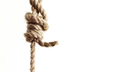 Rope frame on white background Vintage cowboy ranch concept : Generative AI