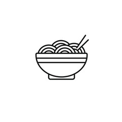 Noodle icon vector. EPS 10 editable vector