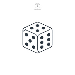 Dice cube icon theme symbol vector illustration isolated on white background