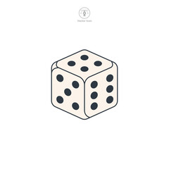 Dice cube icon theme symbol vector illustration isolated on white background