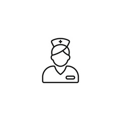 Nurse icon vector. EPS 10 editable vector