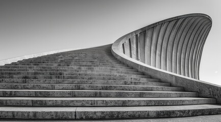 Obraz premium black and white staircase