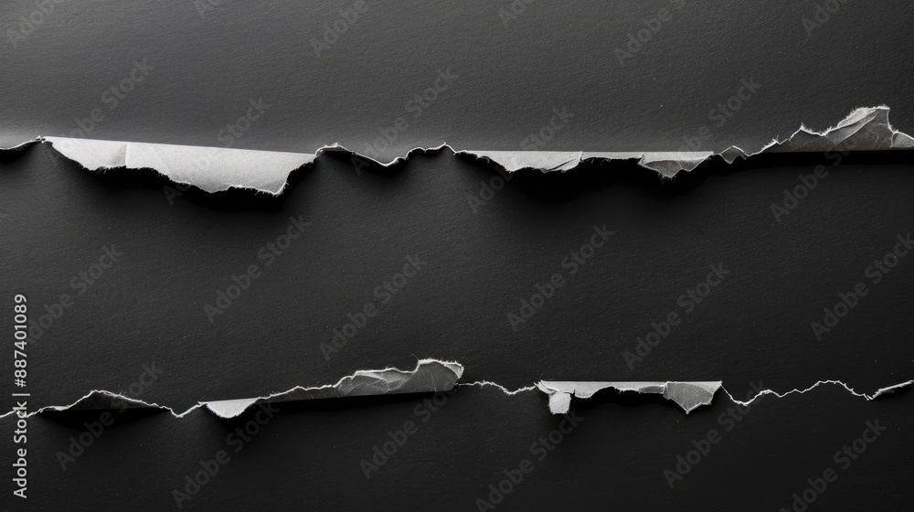 Poster torn paper on black background with space for text