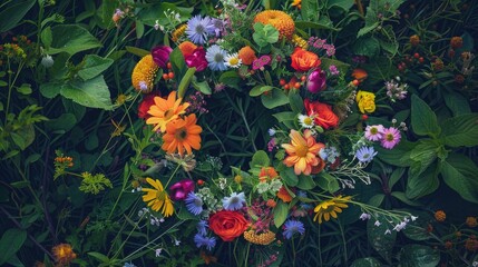 Vibrant Midsummer Floral Wreath Midsummer Solstice day bouquet pagan witch traditions