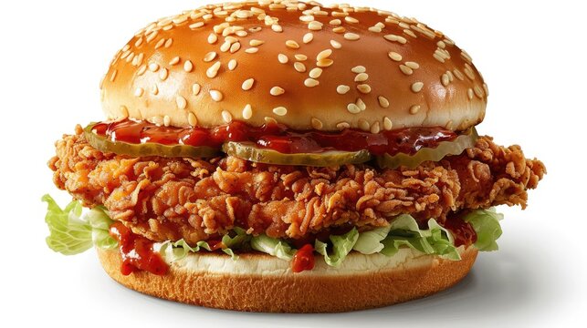 zinger burger A well seasoned crispy fried chicken fillet slathered with a special burger sauce finished off with Romaine lettuce