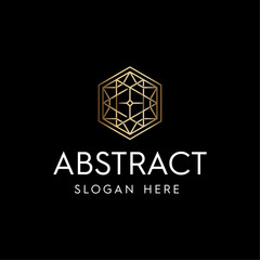Minimalist Abstract Hexagon Logo Vector Illustration