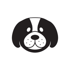 cute dog head cartoon mascot logo design vector