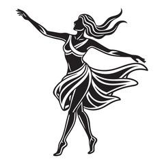 dance lover vector illustration isolated on white background