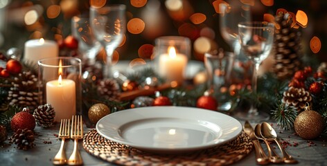 Festive Christmas Table Setting